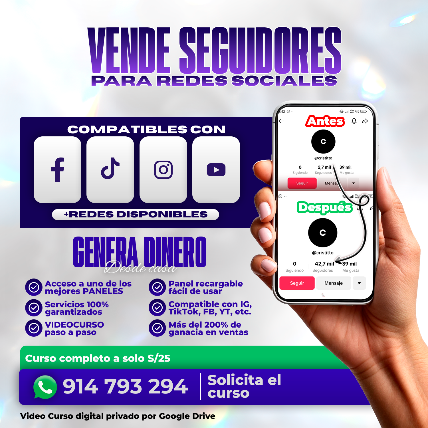 Otter Digital Templates Facebook ad: Chatea con nosotros