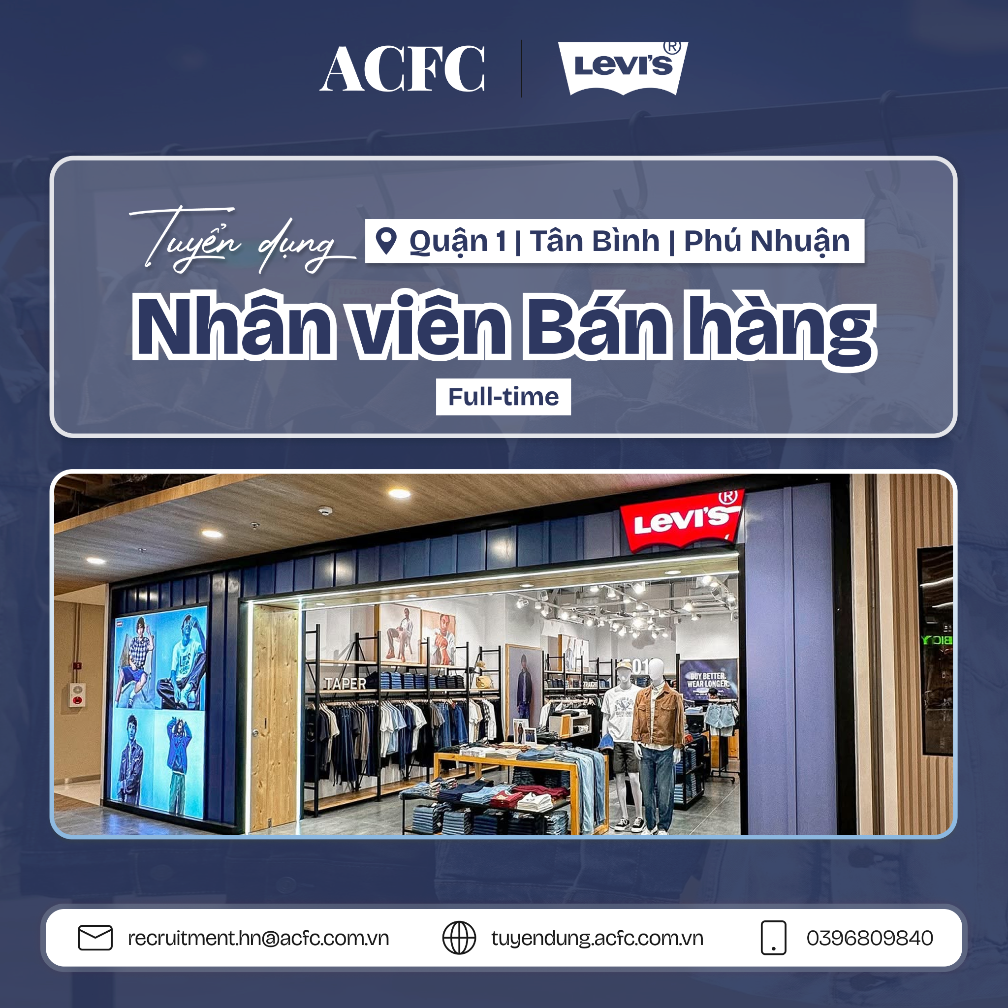 ACFC Careers Facebook ad: [HCM] LEVI'S TUYỂN DỤNG NHÂN VIÊN BÁN HÀNG