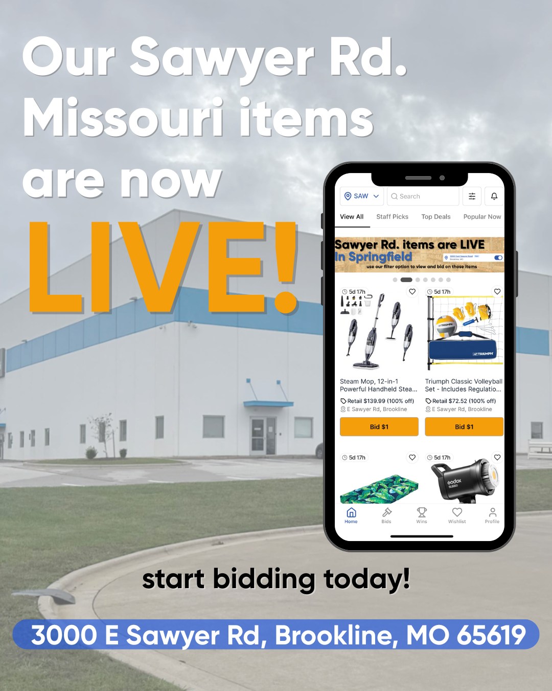 Justbid.com Facebook ad