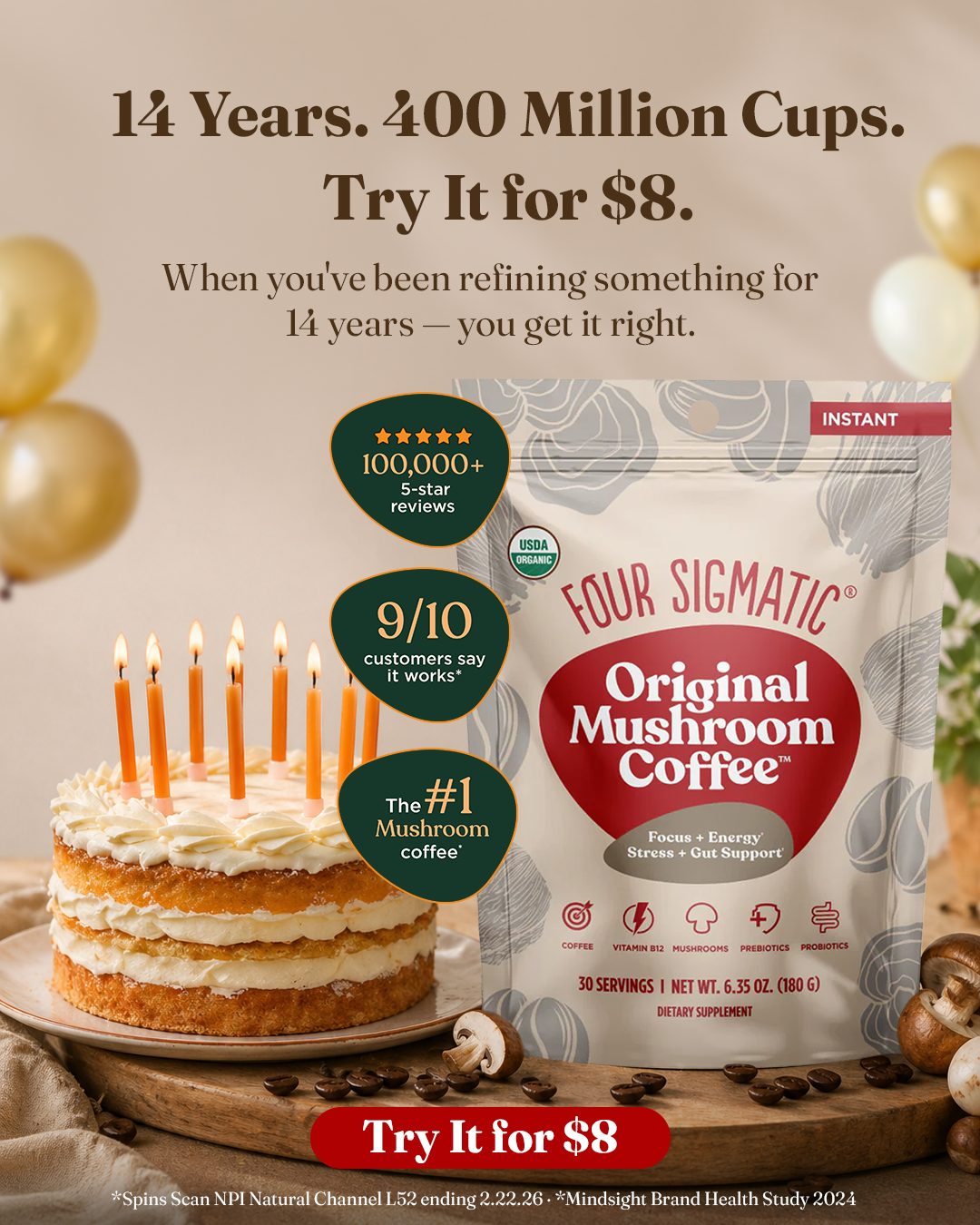 Four Sigmatic Facebook ad