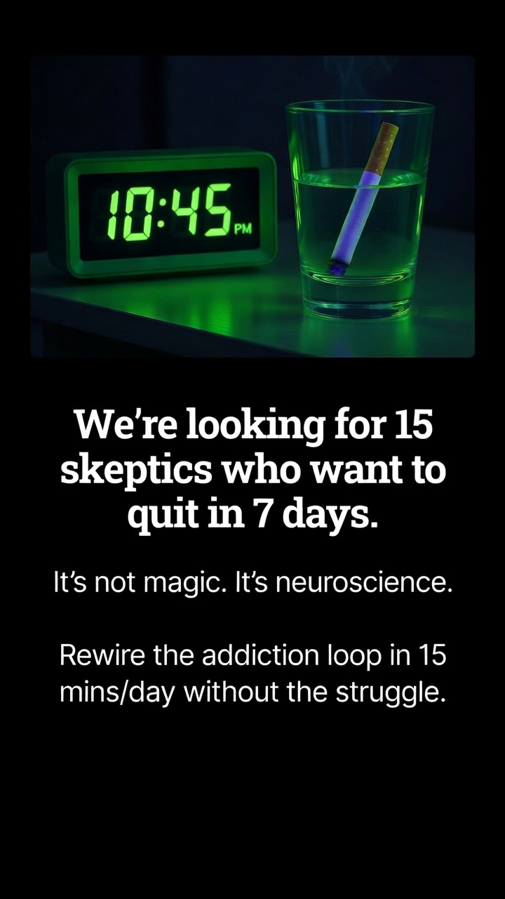 Hypnosis to Stop Smoking Facebook ad