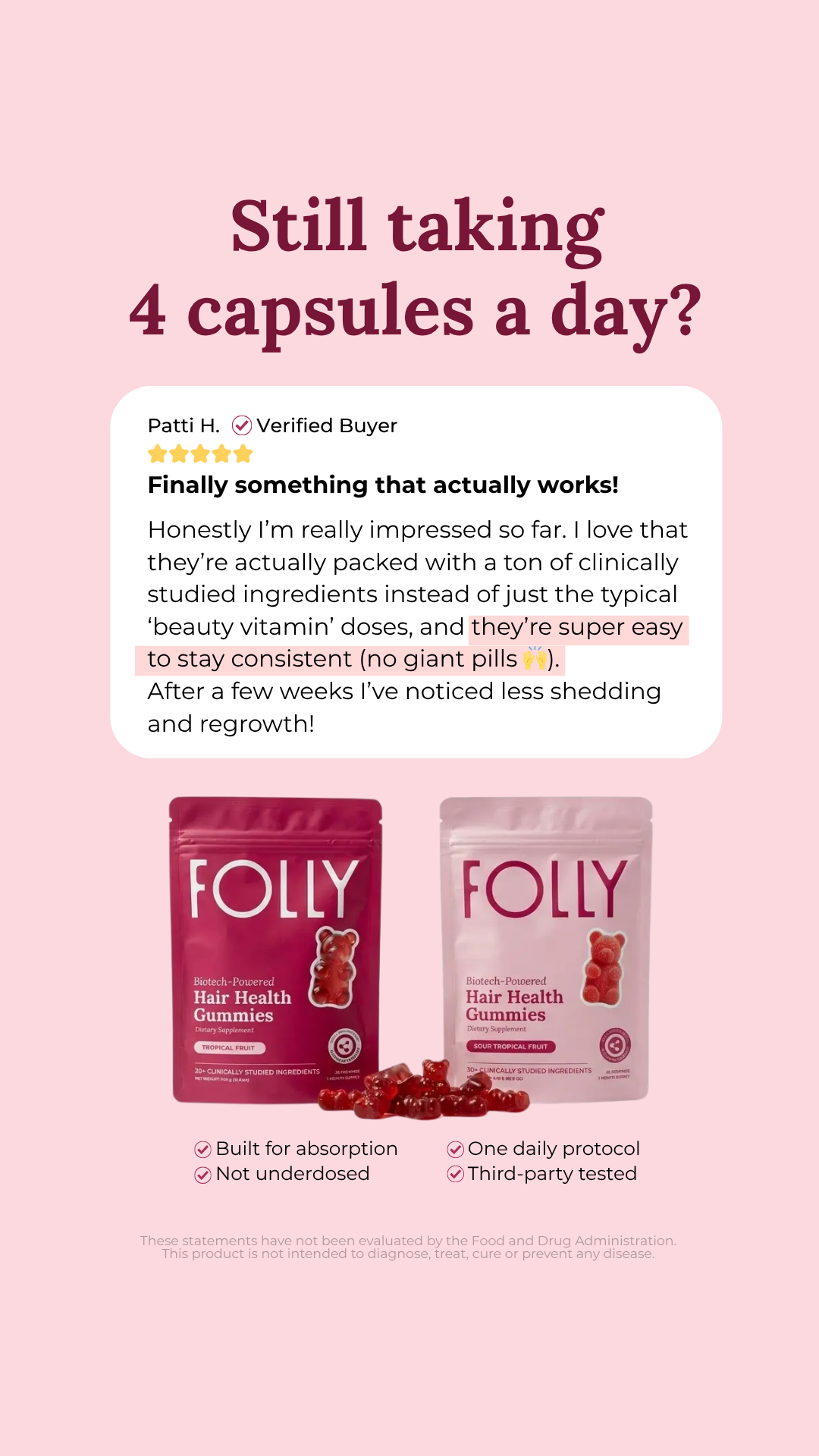 Folly Nutrition Facebook ad