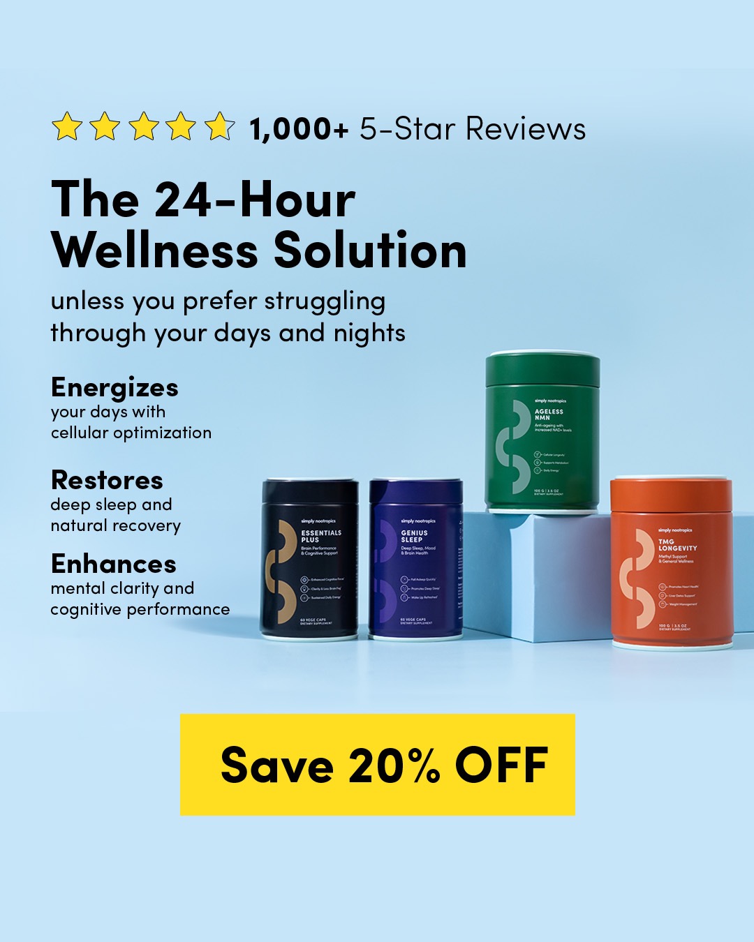 Simply Nootropics Facebook ad