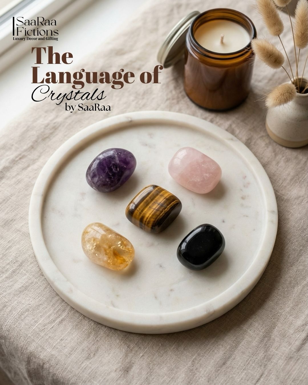 SaaRaa Fictions Facebook ad: The language of crystals speaks in energy and…