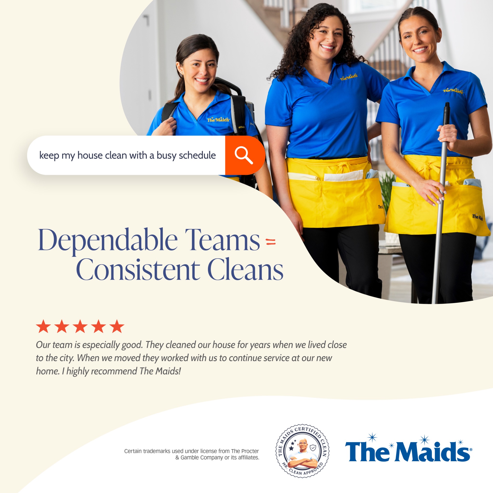 The Maids of West Houston Facebook ad: Get Back to Living Your Life.