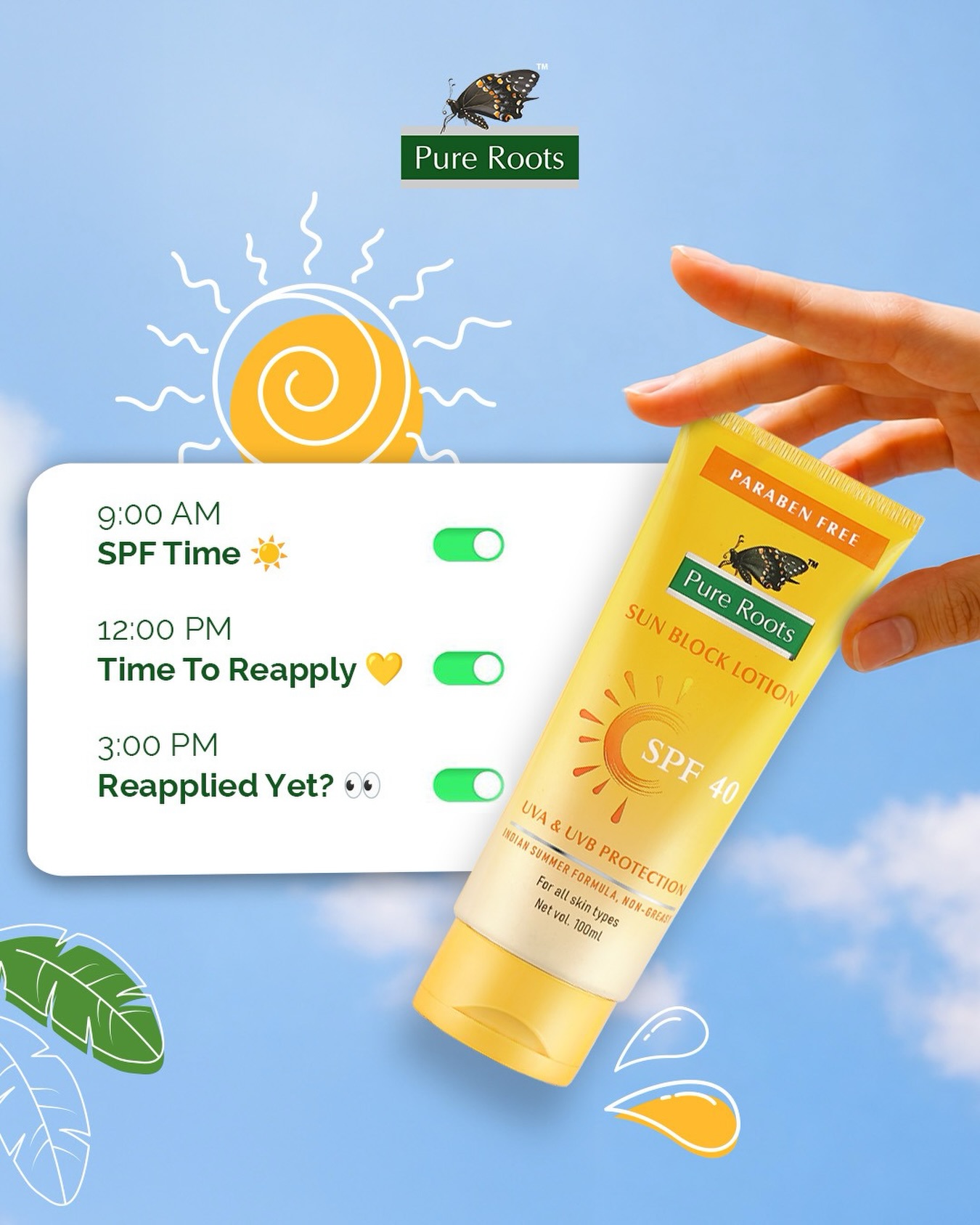 Pure Roots Herbals Facebook ad: Buy Sun Block Lotion SPF 40 Uva & Uvb Protection For Men &…