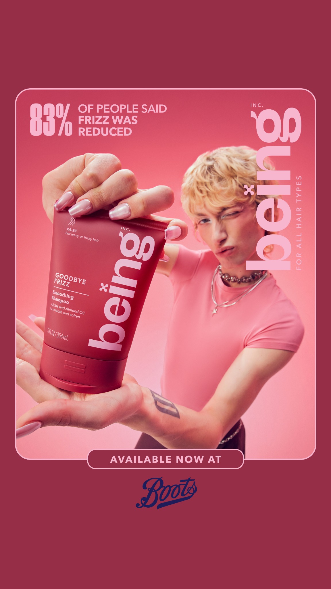 Being Haircare Facebook ad