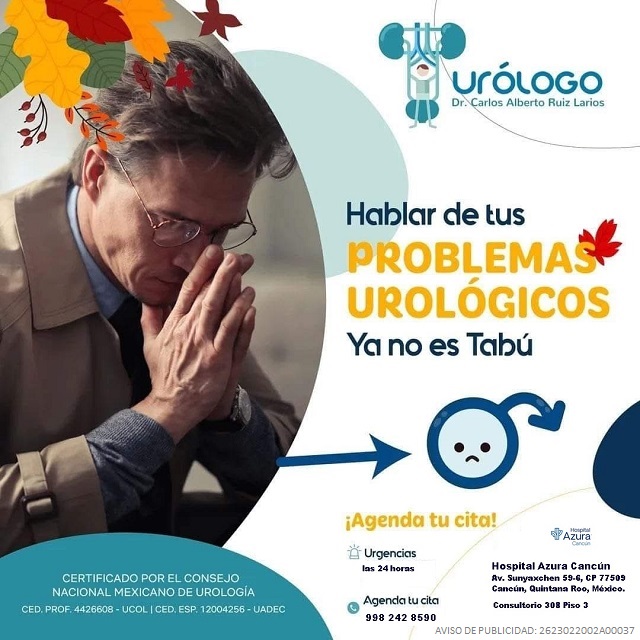 Urólogo en Cancún / Dr. Carlos Alberto Ruiz Facebook ad: Dr. Carlos Alberto Ruiz Larios - Lee las opiniones y…