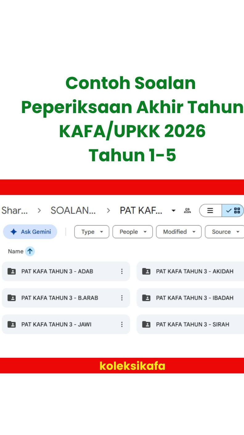Cemerlang KAFA Facebook ad: 12 Set Soalan KAFA, RM30