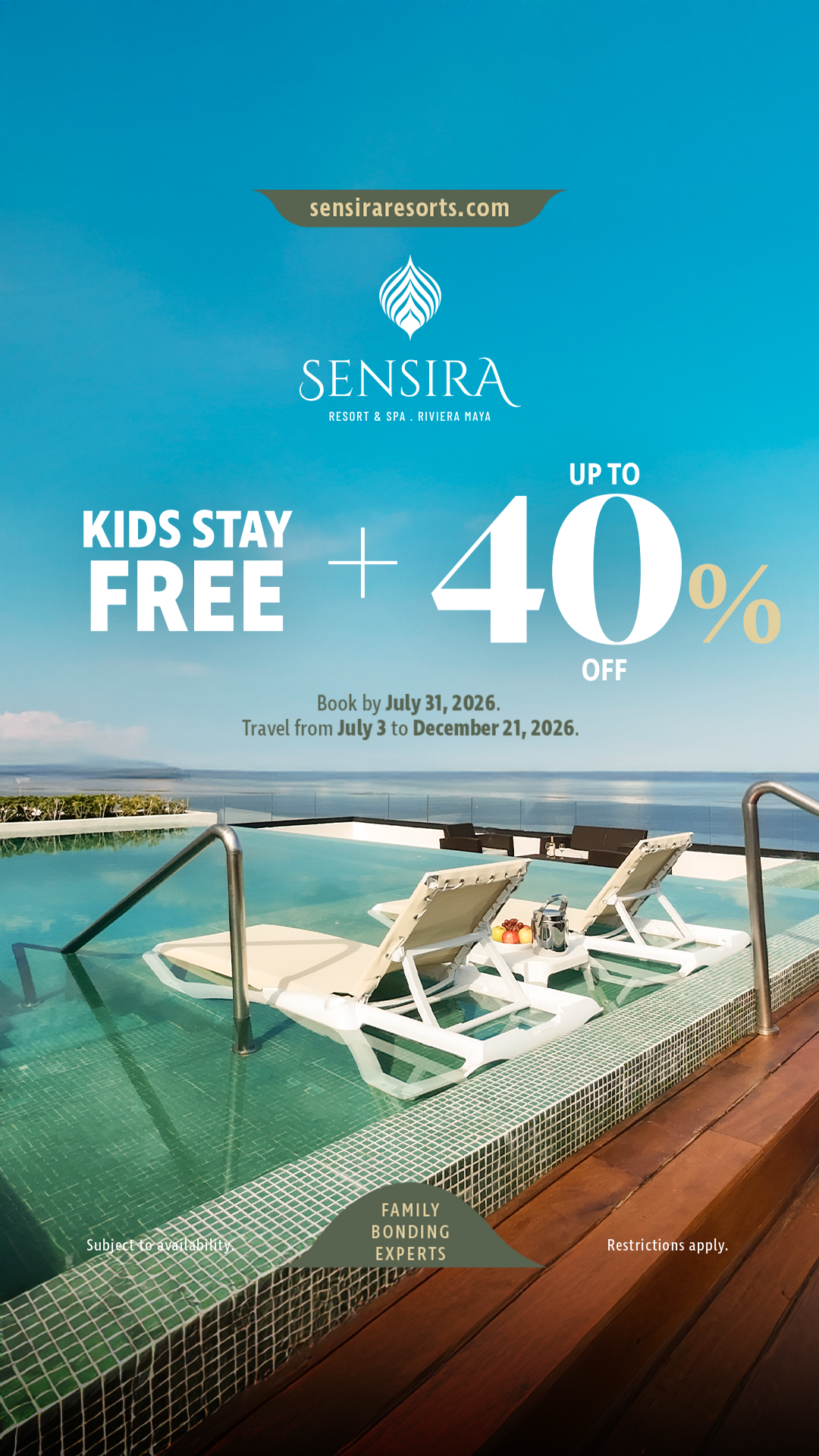 Sensira Resort & Spa · Riviera Maya Facebook ad from Jul 7, 2026