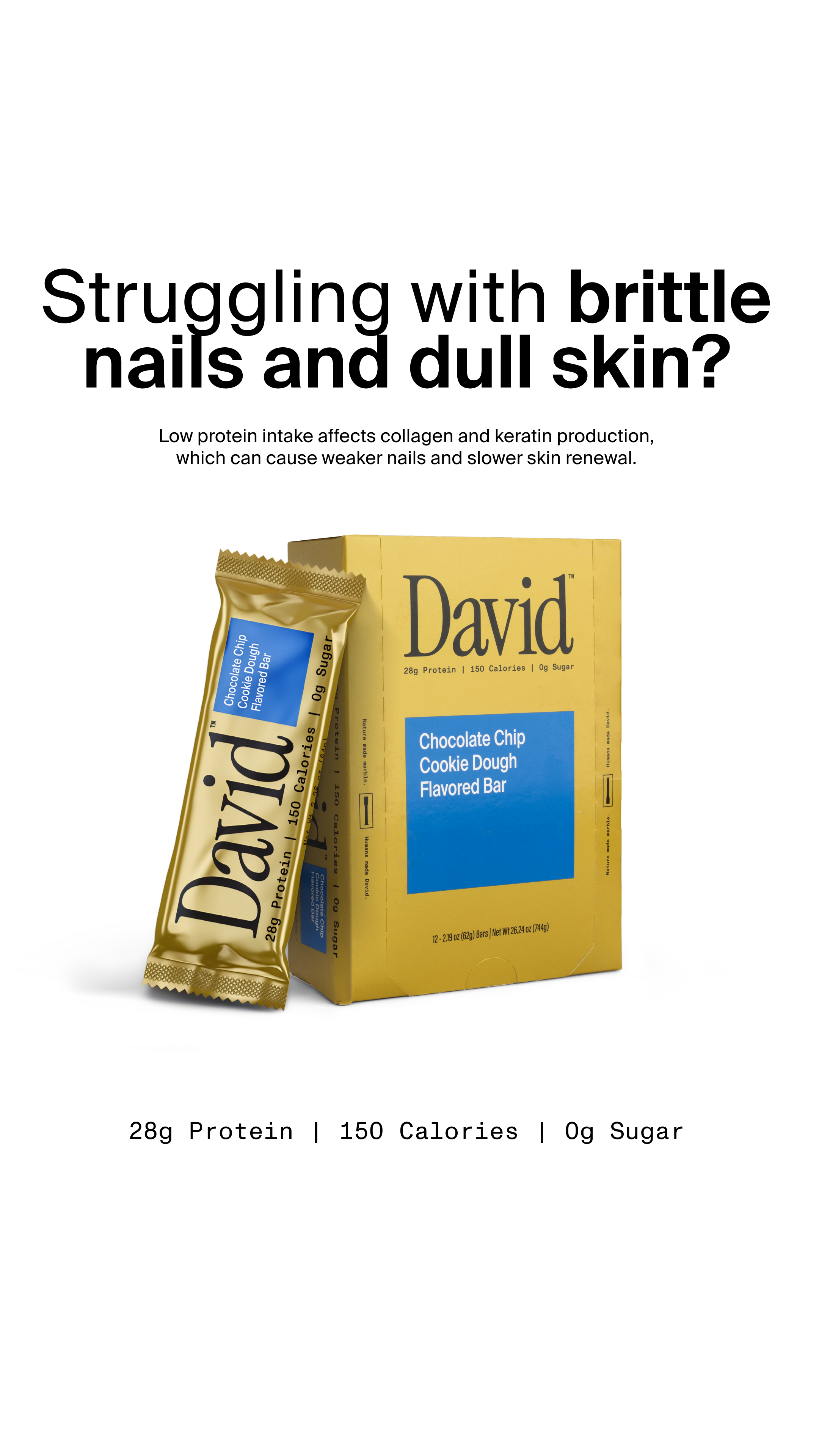 David Protein Facebook ad