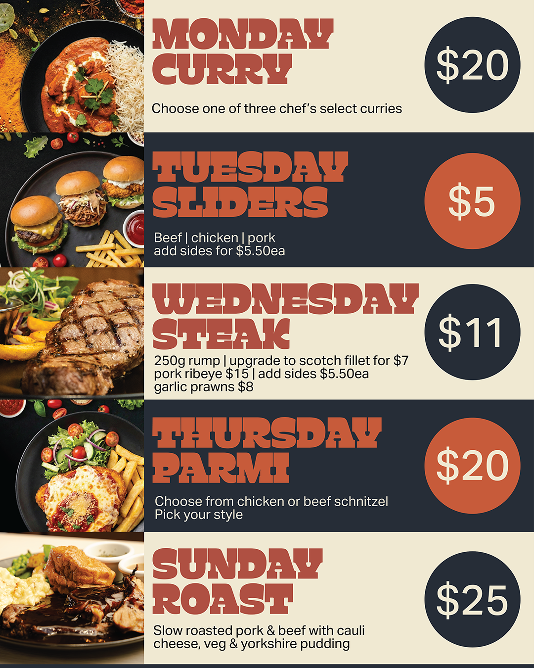 Burlington Hotel Bunbury Facebook ad: Daily Deals at The Burlington Hotel