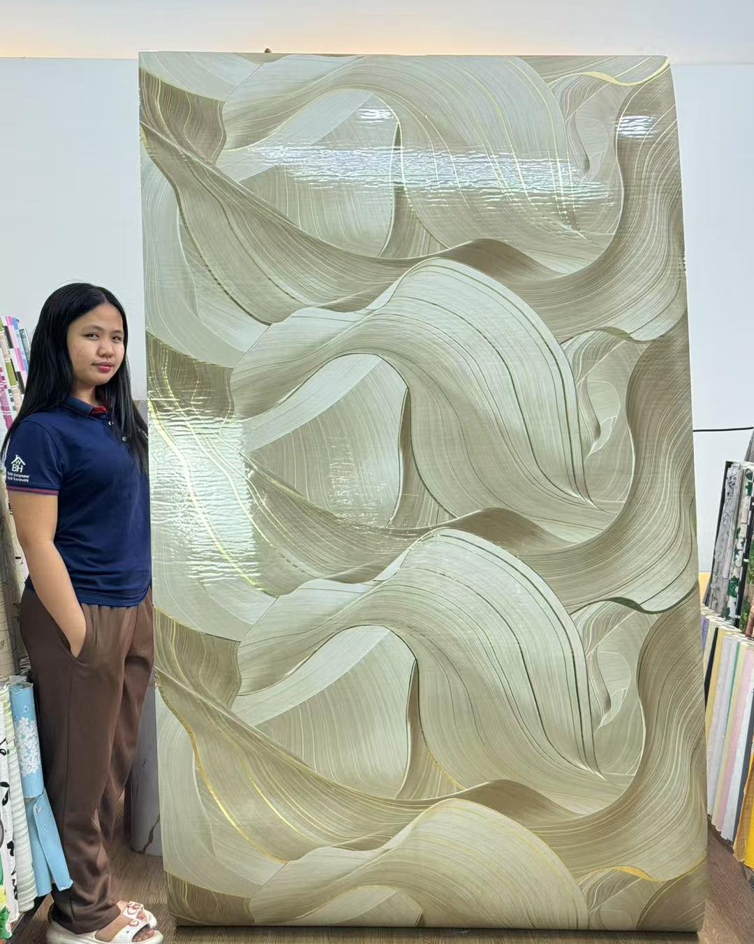 BHW home Facebook ad: BHW wallpaper Marble wall stickers