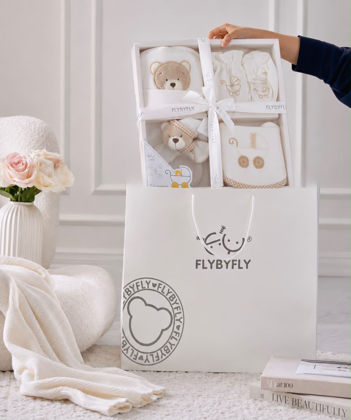 Flybyfly Facebook ad: Baby Shower Gifts | Newborn Gift Boxes