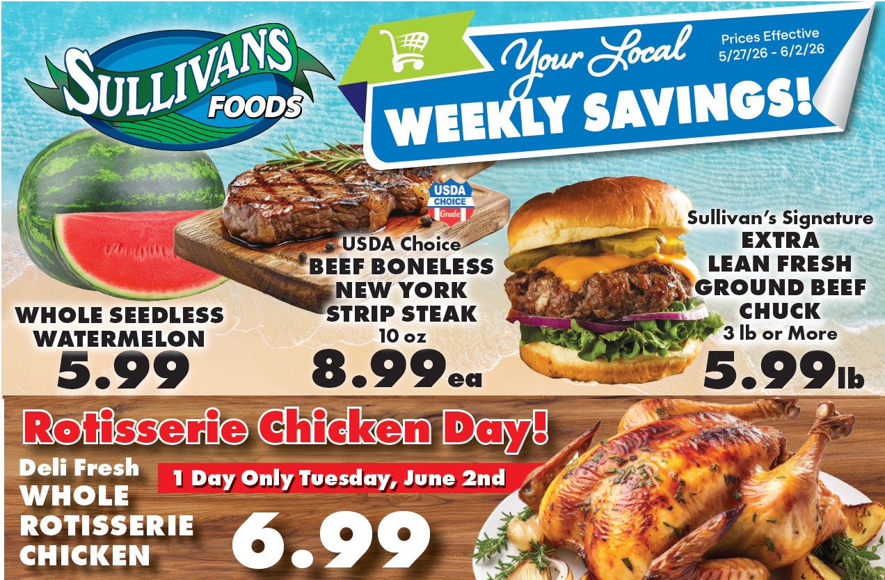 Sullivans Foods Facebook ad: SUMMER SAVINGS ARE HEATING UP at Sullivan’s Foods!