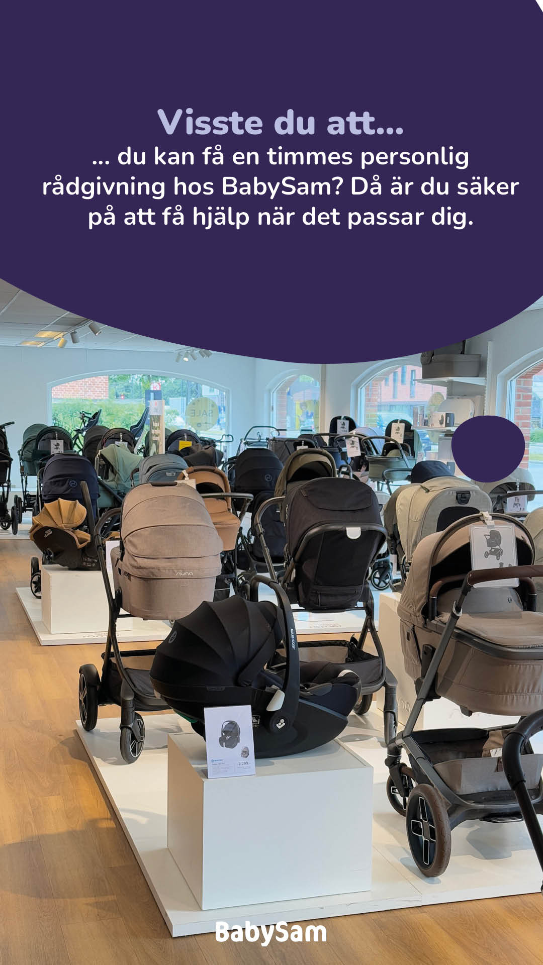 BabySam Sverige Facebook ad