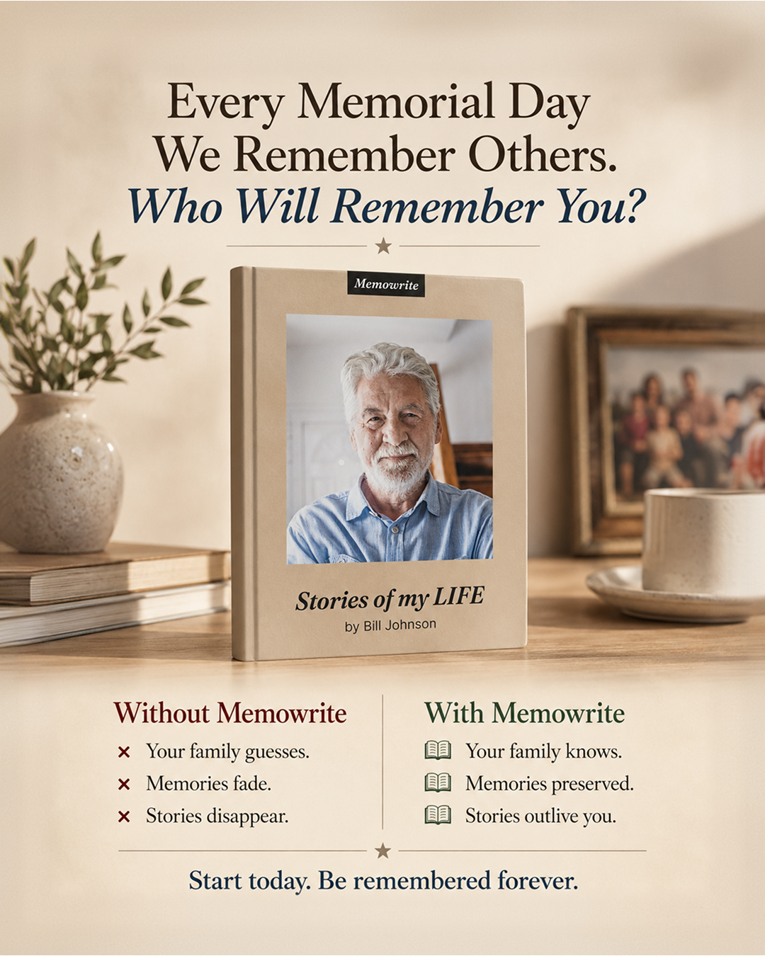 Memowrite Facebook ad