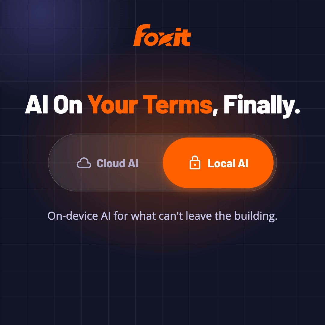 Foxit Facebook ad: Cloud or Local? Your Call.