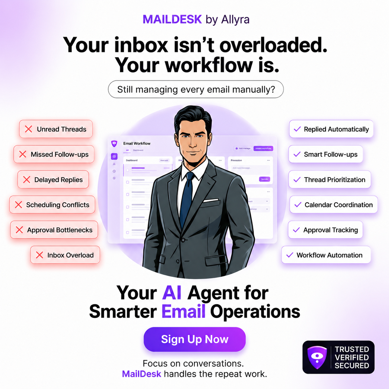 Allyra agent Facebook ad: Automate Your Email Workflow with AI