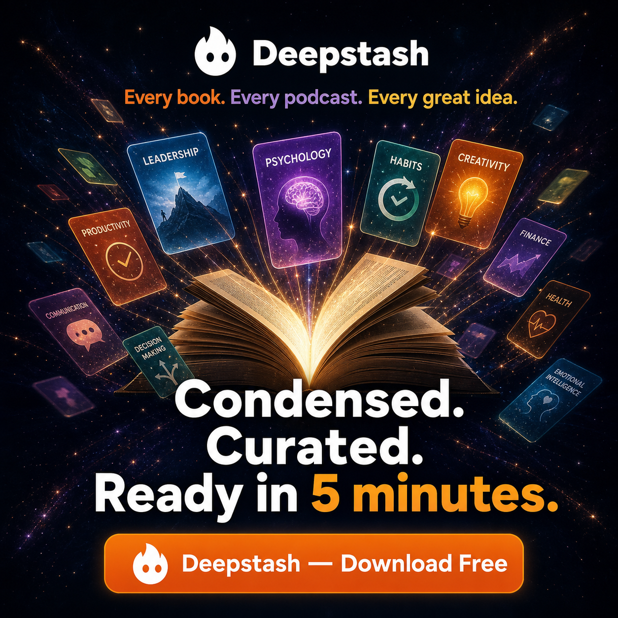 Deepstash Facebook ad