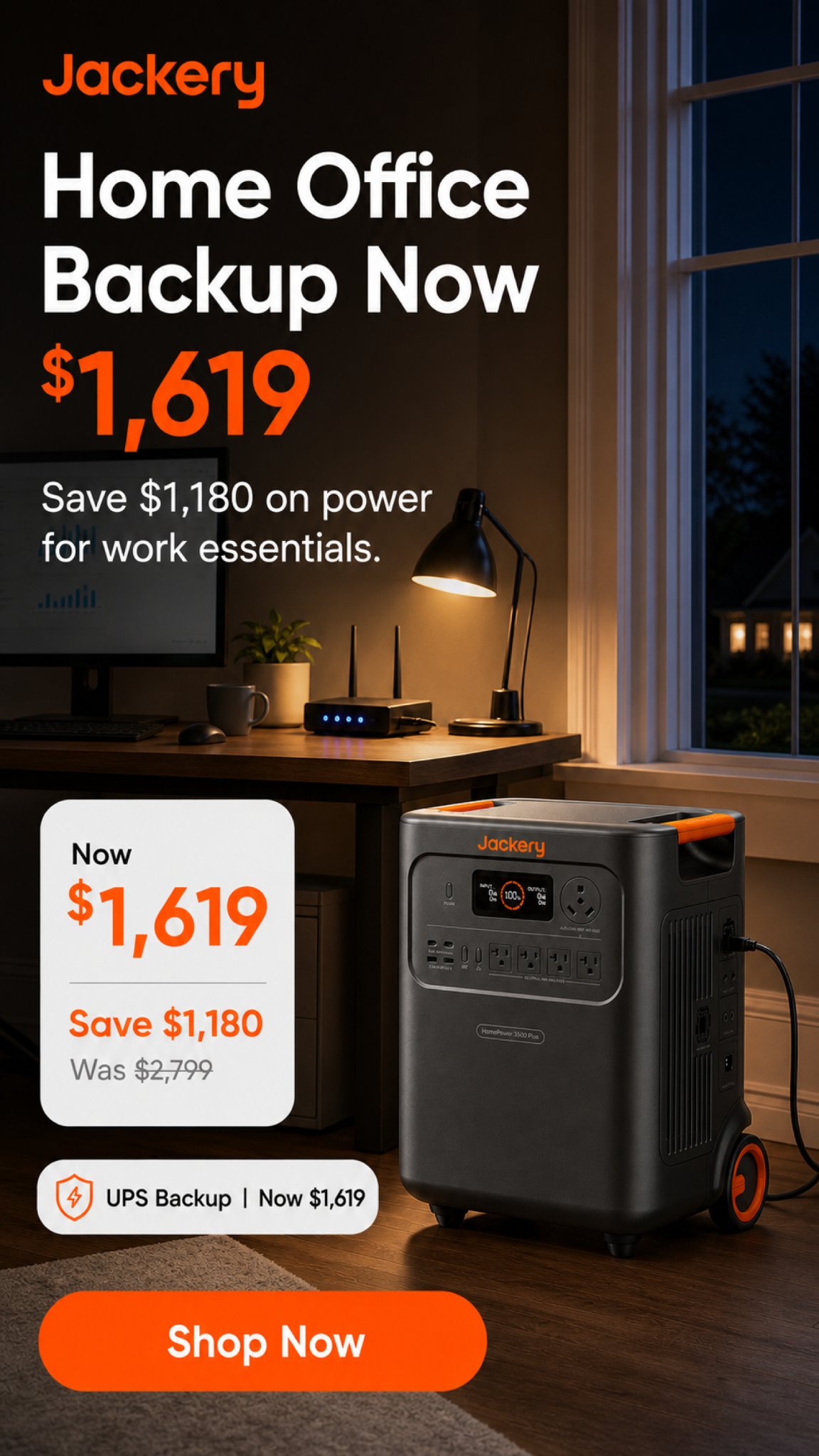 Jackery Facebook ad from Aug 17, 2026