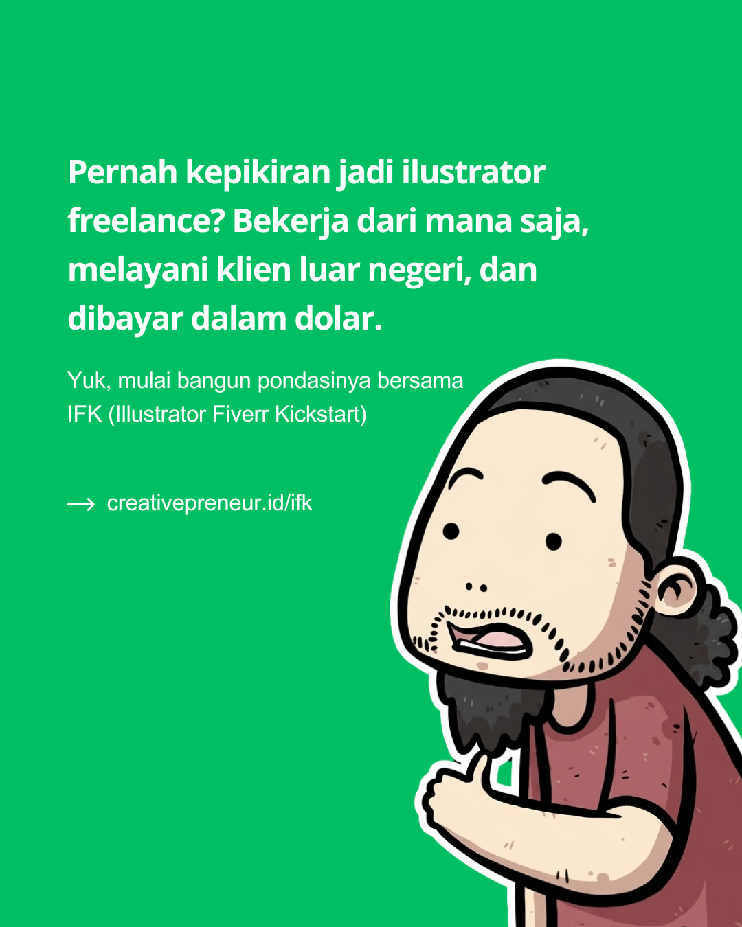 Creativepreneur ID Facebook ad: Mulai belajar di IFK