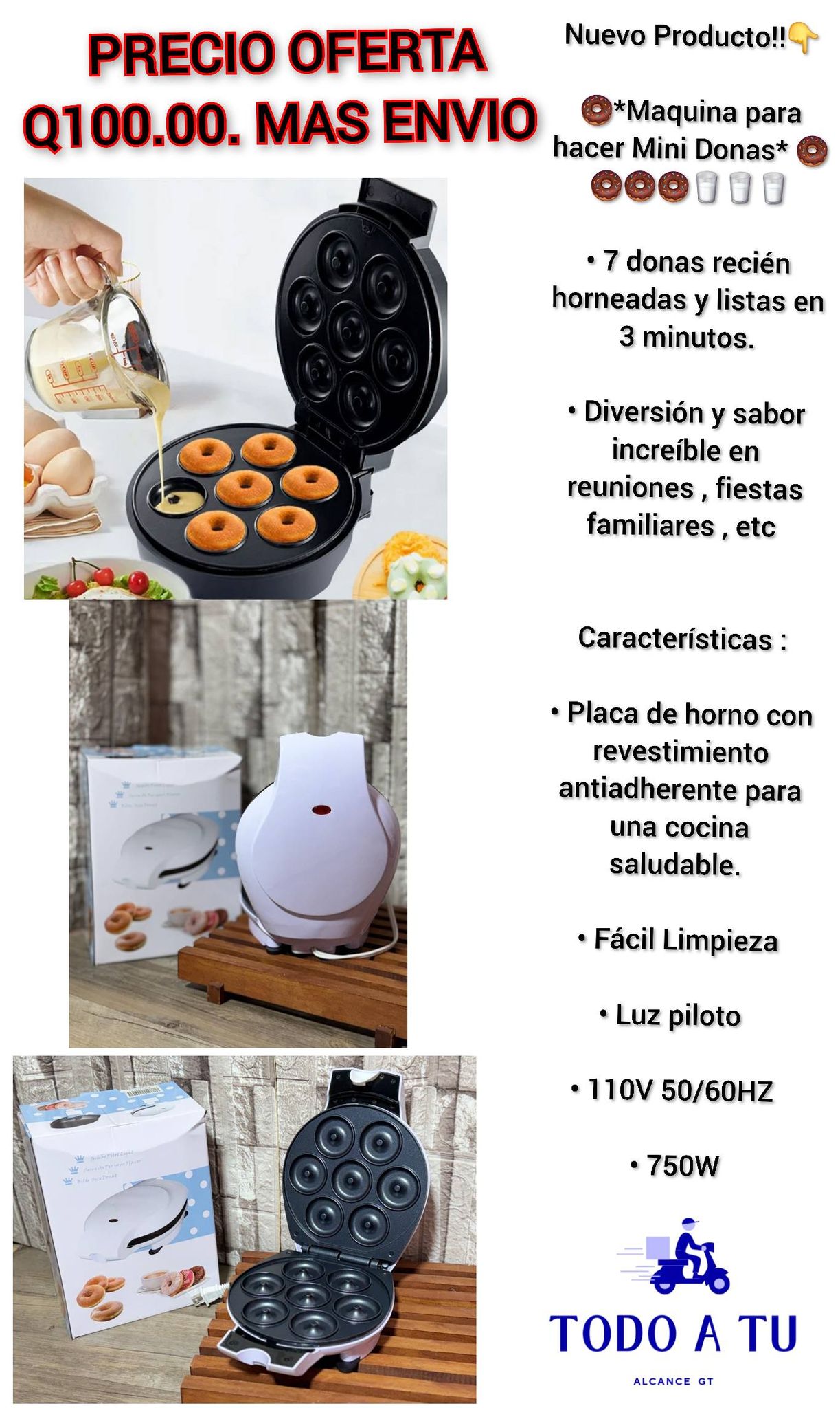 todo a tu alcance Gt Facebook ad: *Maquina para hacer Mini Donas*