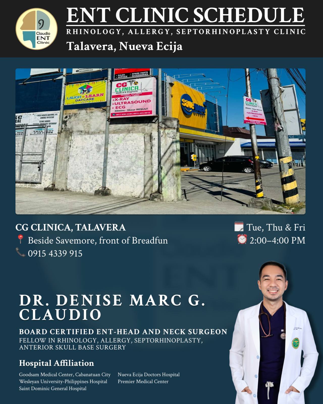 Dr. Denise Marc Claudio, ENT- Rhinology, Allergy, SkullBase Surgery Facebook ad
