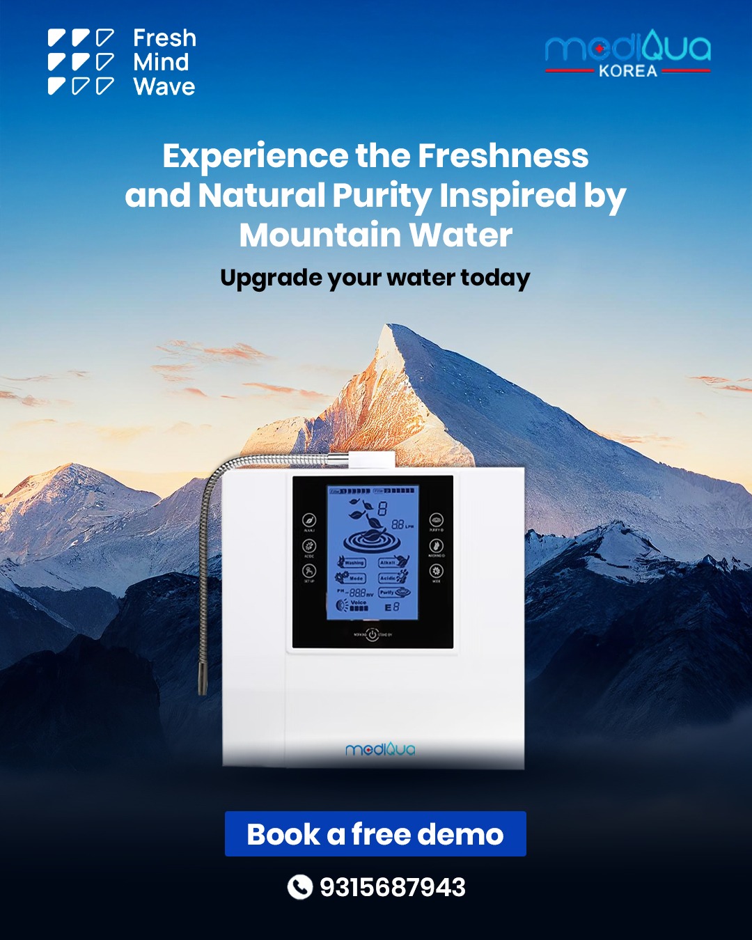 Fresh Mind Wave Facebook ad: Experience the Power of Smart Alkaline Water