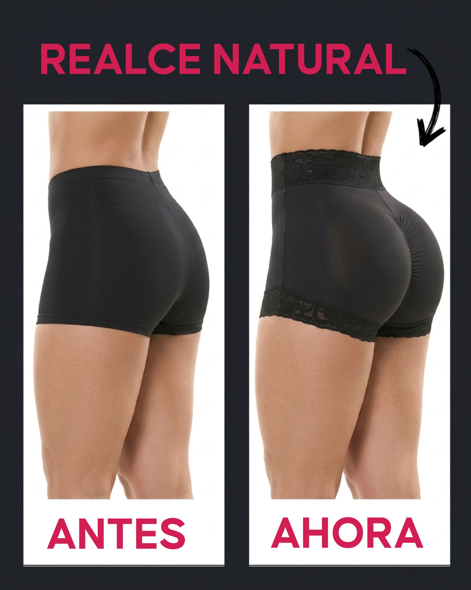 Fajas Salome La Original Facebook ad: Antes y ahora, al instante