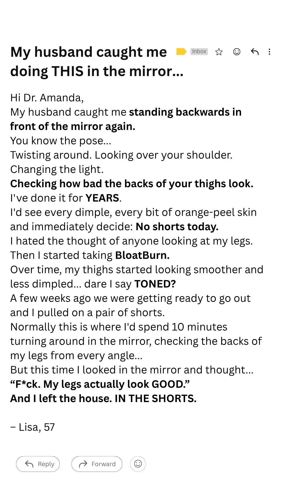 Amanda Thomson Facebook ad: Drop the Lbs in weeks!