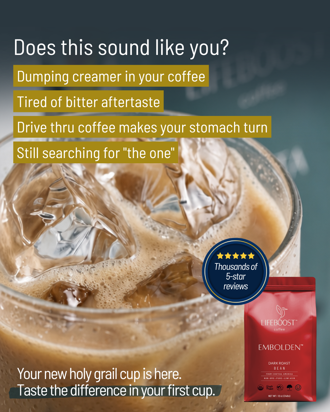 Lifeboost Coffee Facebook ad