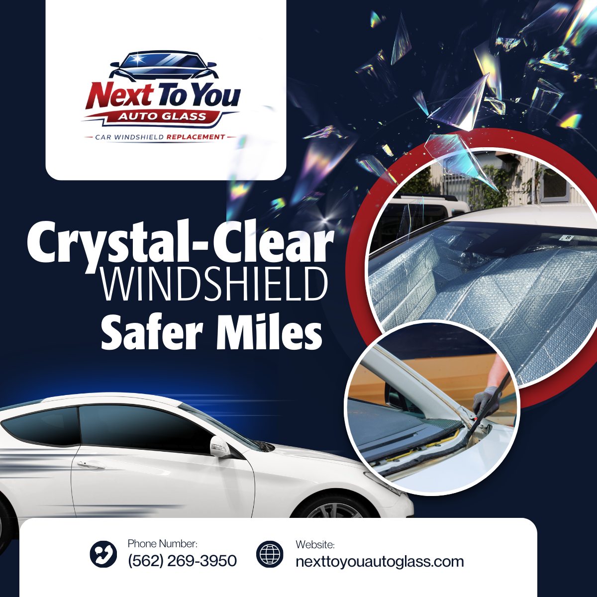 Next To You Auto Glass Facebook ad: Contact Our Team