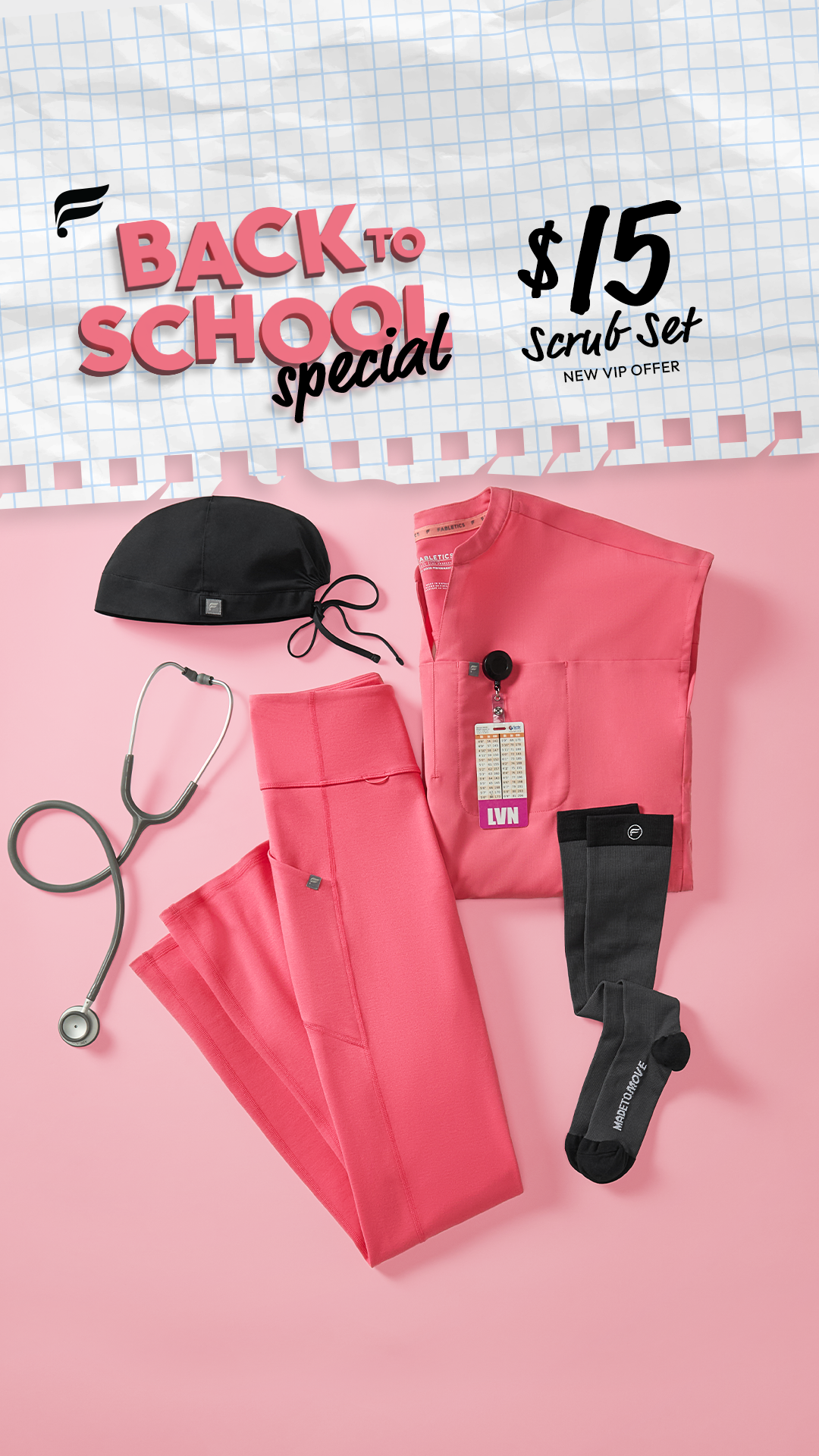 Fabletics Scrubs Facebook ad