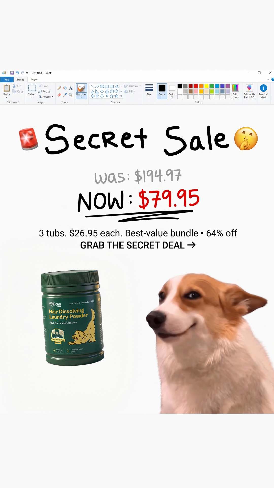K9Clean Facebook ad: Pet Hair in Laundry? Solve It with K9Clean