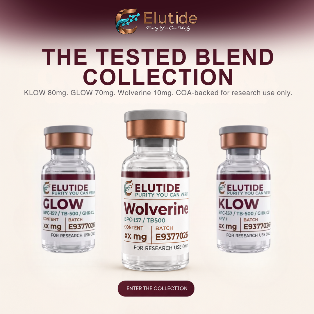 Elutide - Purity You Can Verify Facebook ad: Research Peptides With 7-Point Lab Testing