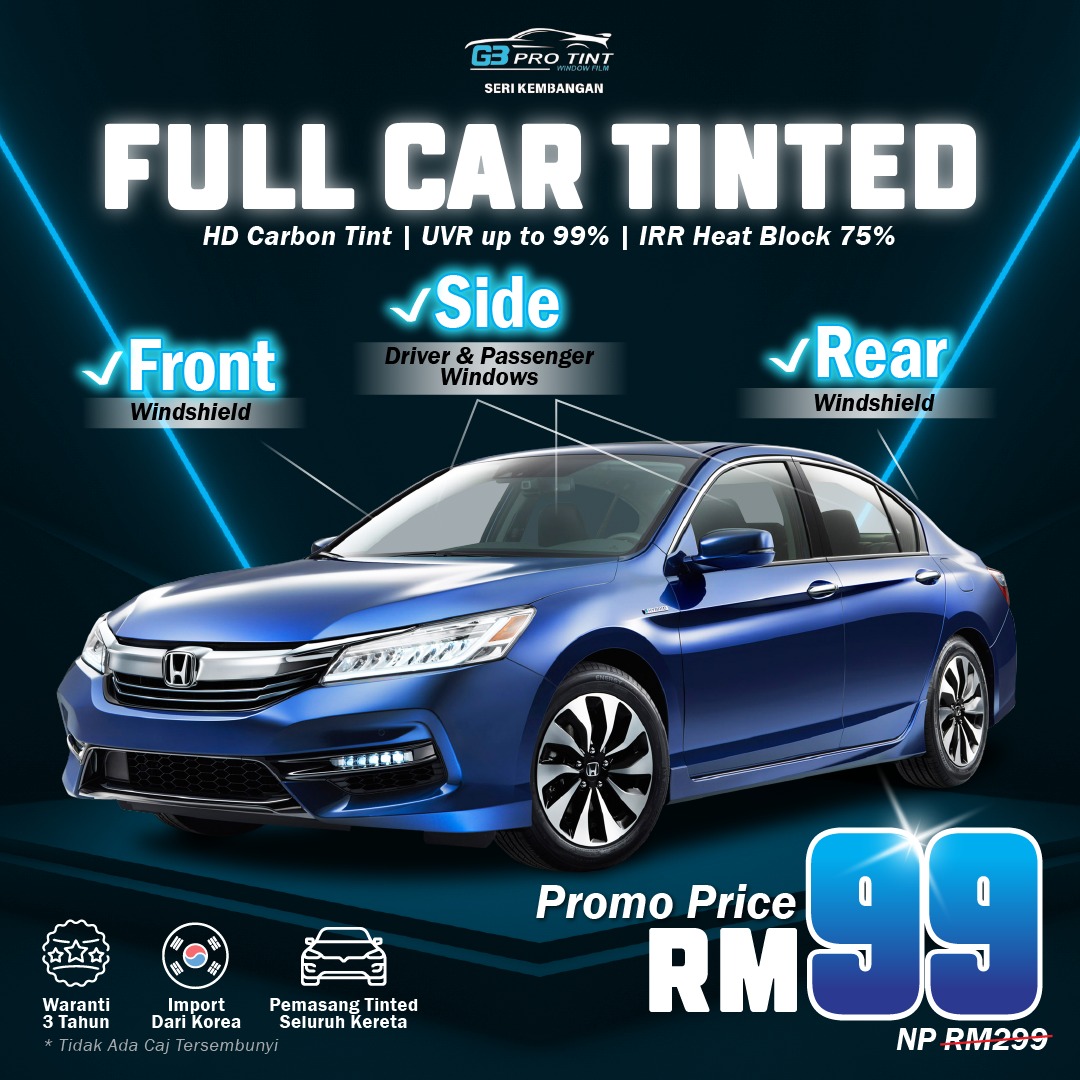 G3 PRO TINT Dato Keramat Georgetown Facebook ad: Full Car Tinted Hanya 𝗥𝗠𝟵𝟵 je