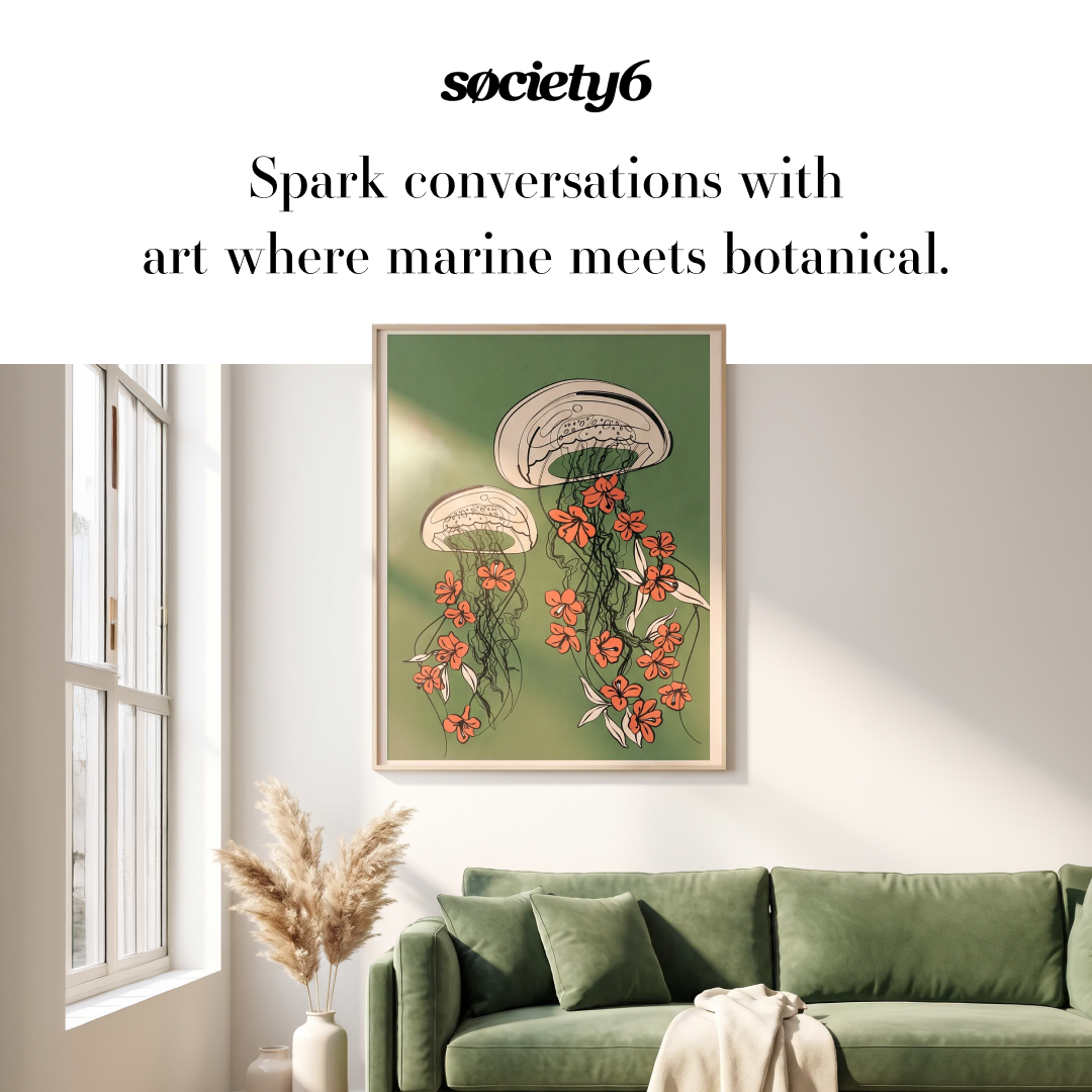 Society6 Facebook ad: Print That Gets People Talking