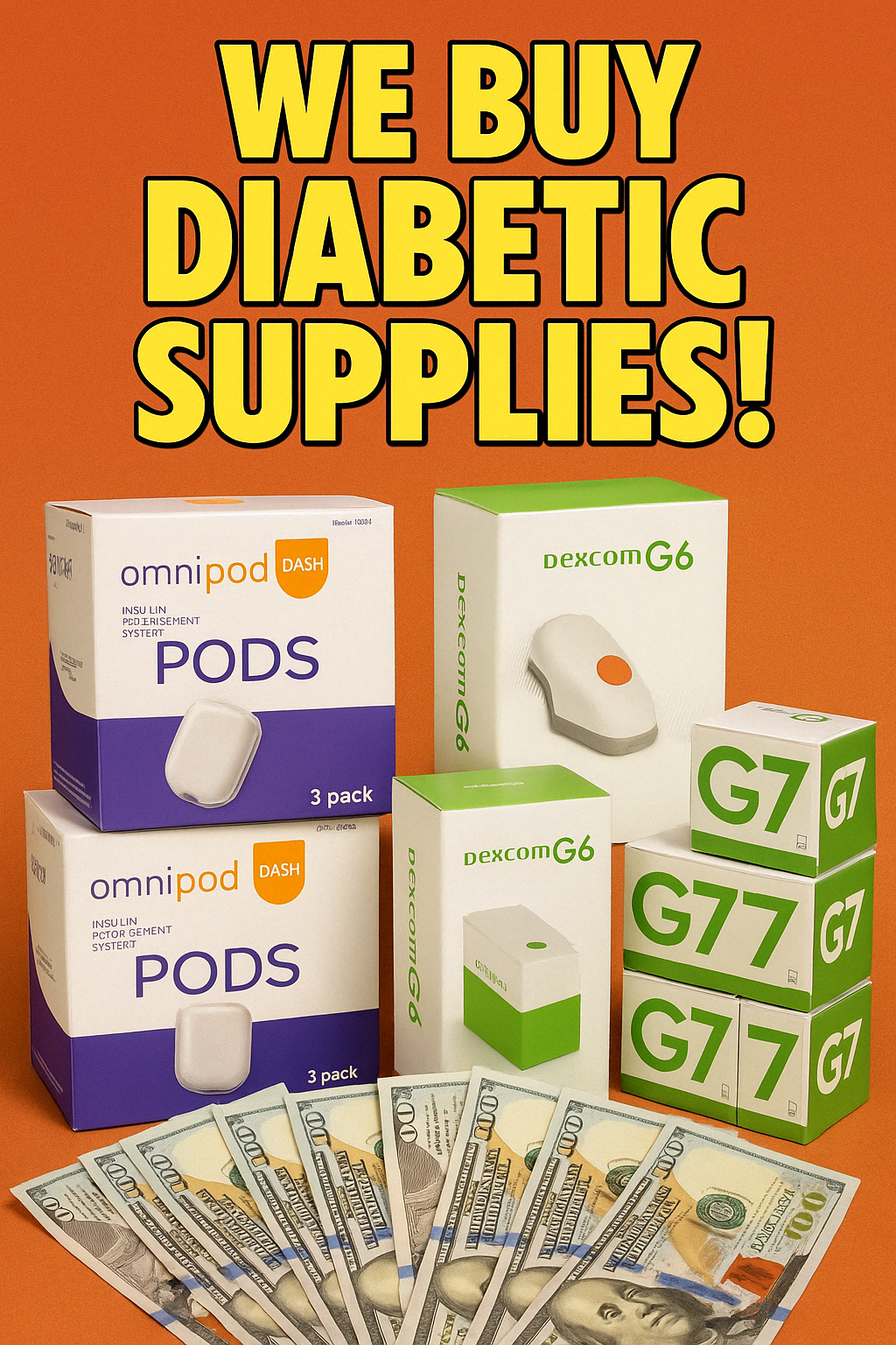Diabetic Supply Cash Out Facebook ad