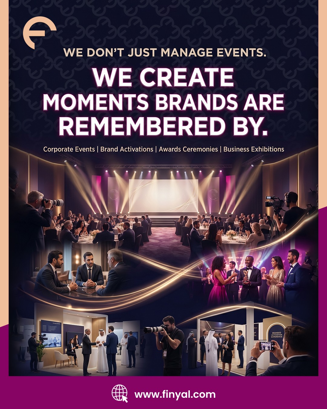 Finyal Facebook ad: A brand event is not just about logistics.