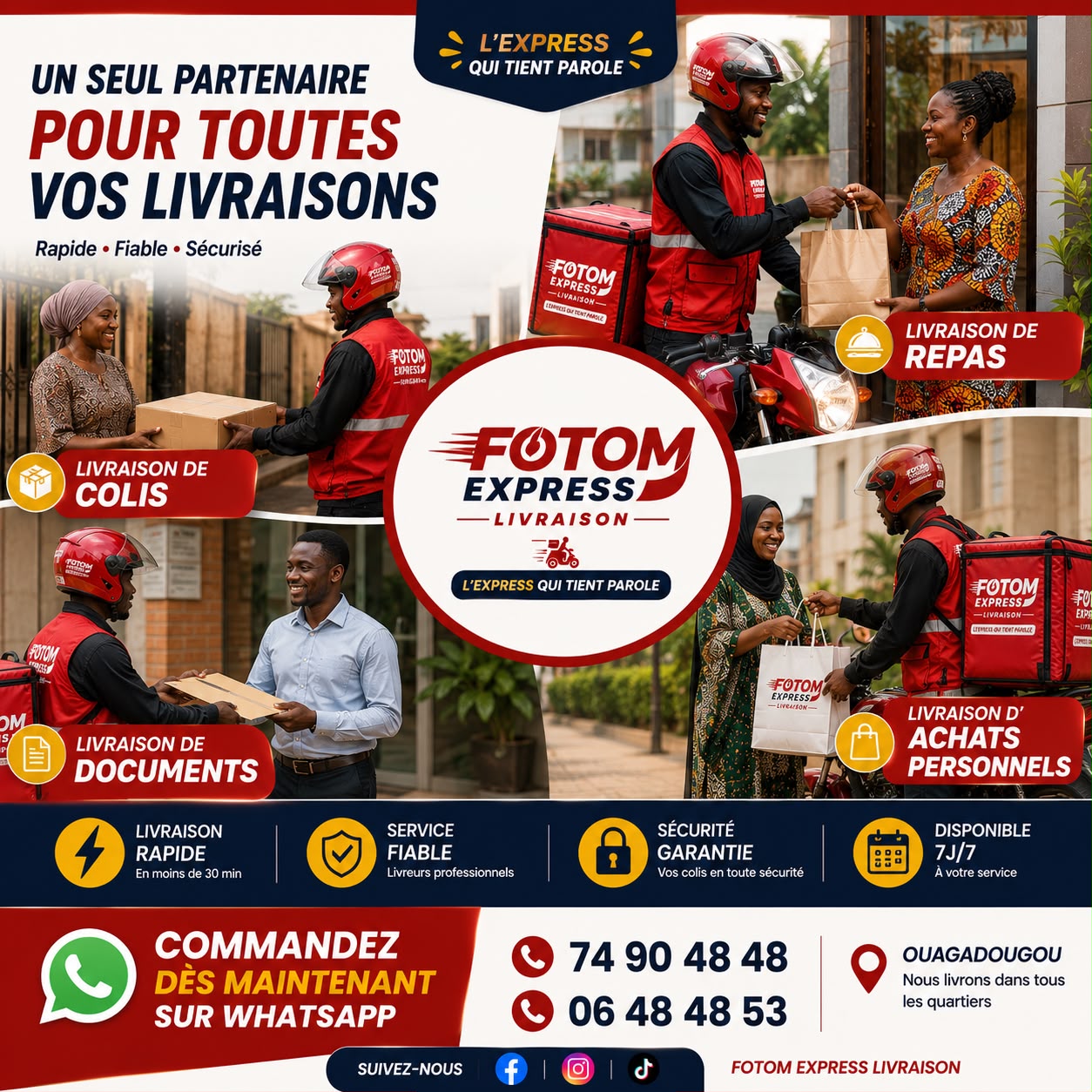 Fotome Express Livraison Facebook ad: Un seul partenaire pour toutes vos livraisons