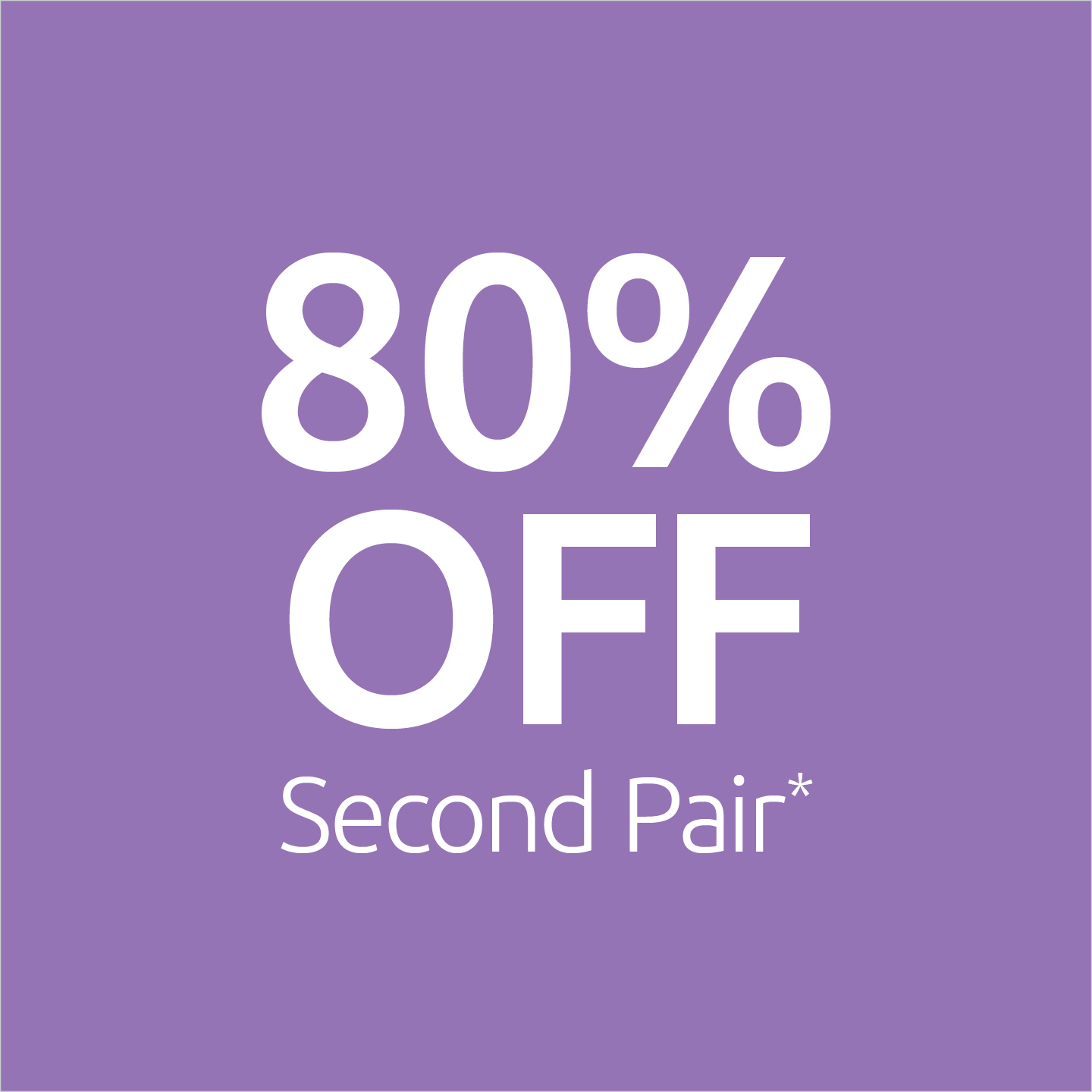 EyeQ Optometrists Facebook ad: Get 80% off your second pair* at your…