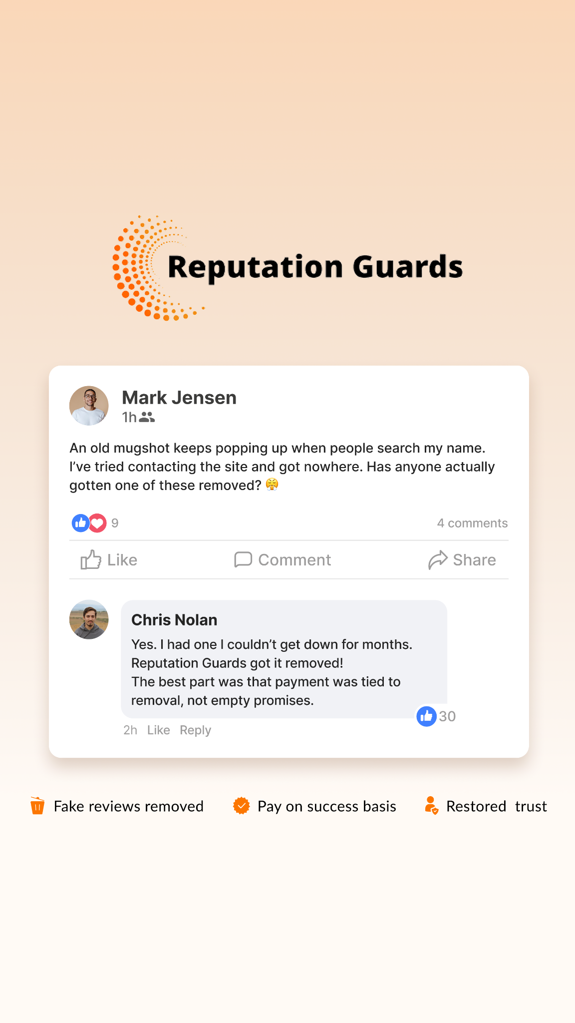 Reputation Guards Facebook ad