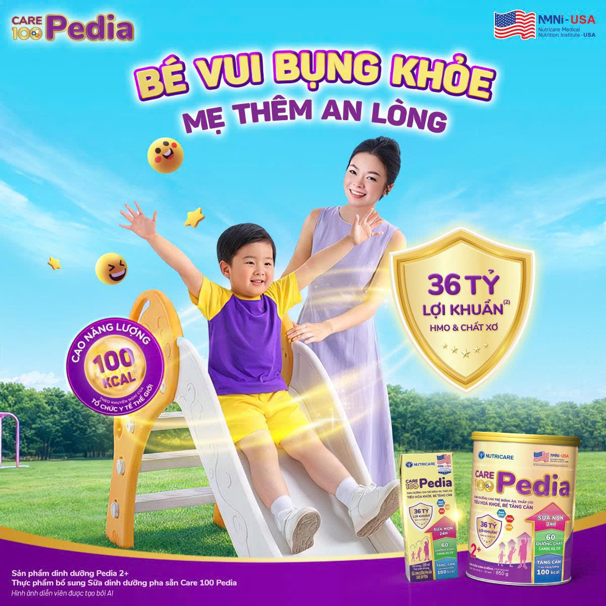 Care 100 Pedia - Tiêu hóa khỏe, bé tăng cân Facebook ad: Thấy hệ tiêu hoá của con ngày một…