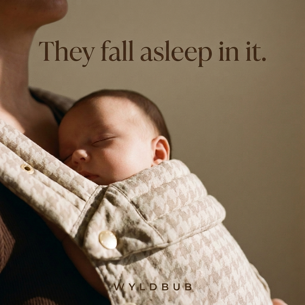 Wyld Bub Facebook ad: They fall asleep in it.