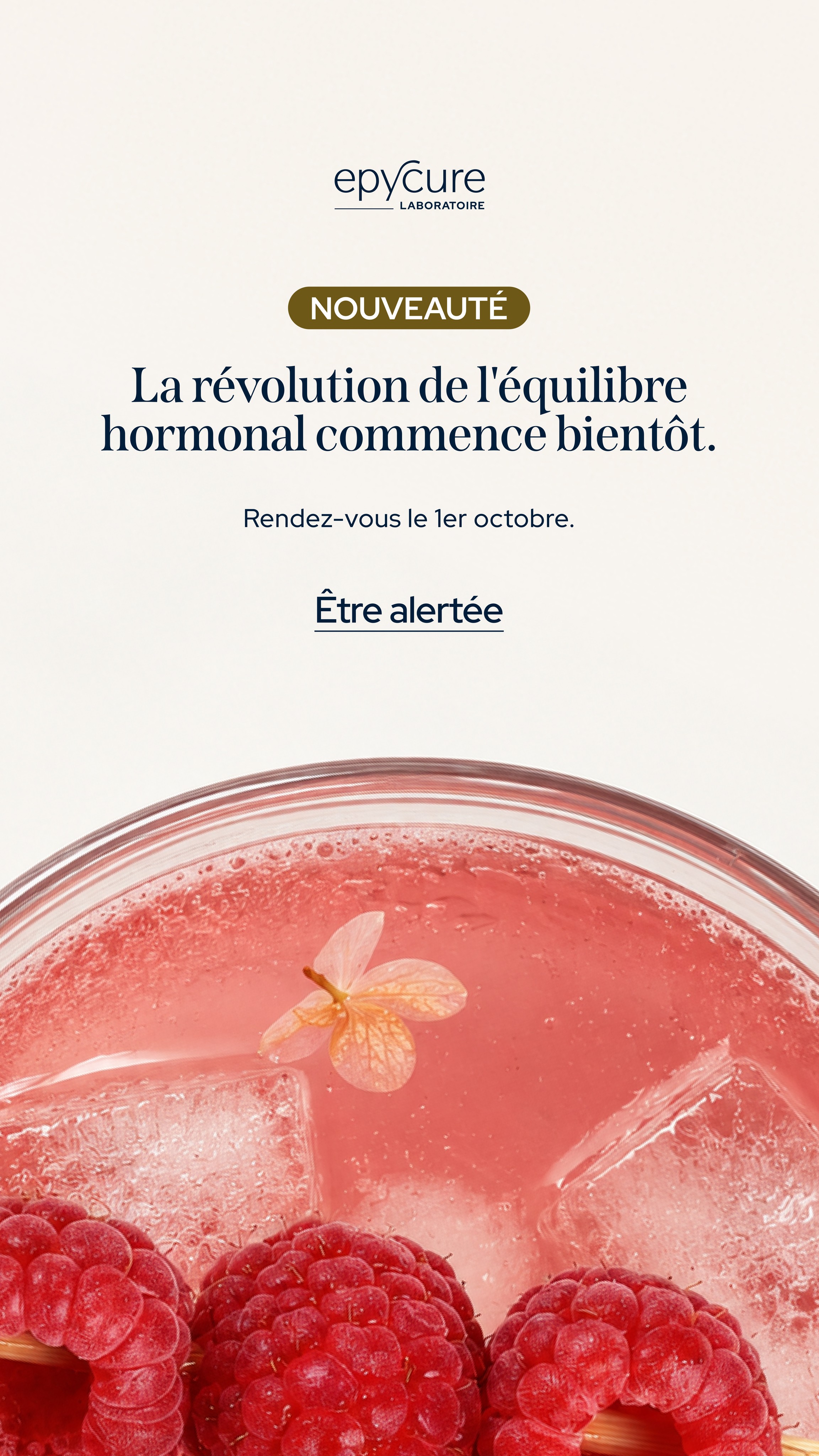 Epycure Facebook ad: La révolution de l'équilibre hormonal arrive