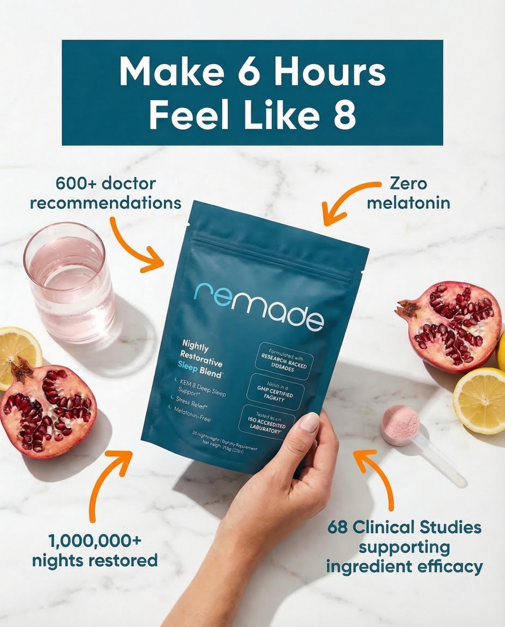 Remade Restorative Sleep Supplement Facebook ad