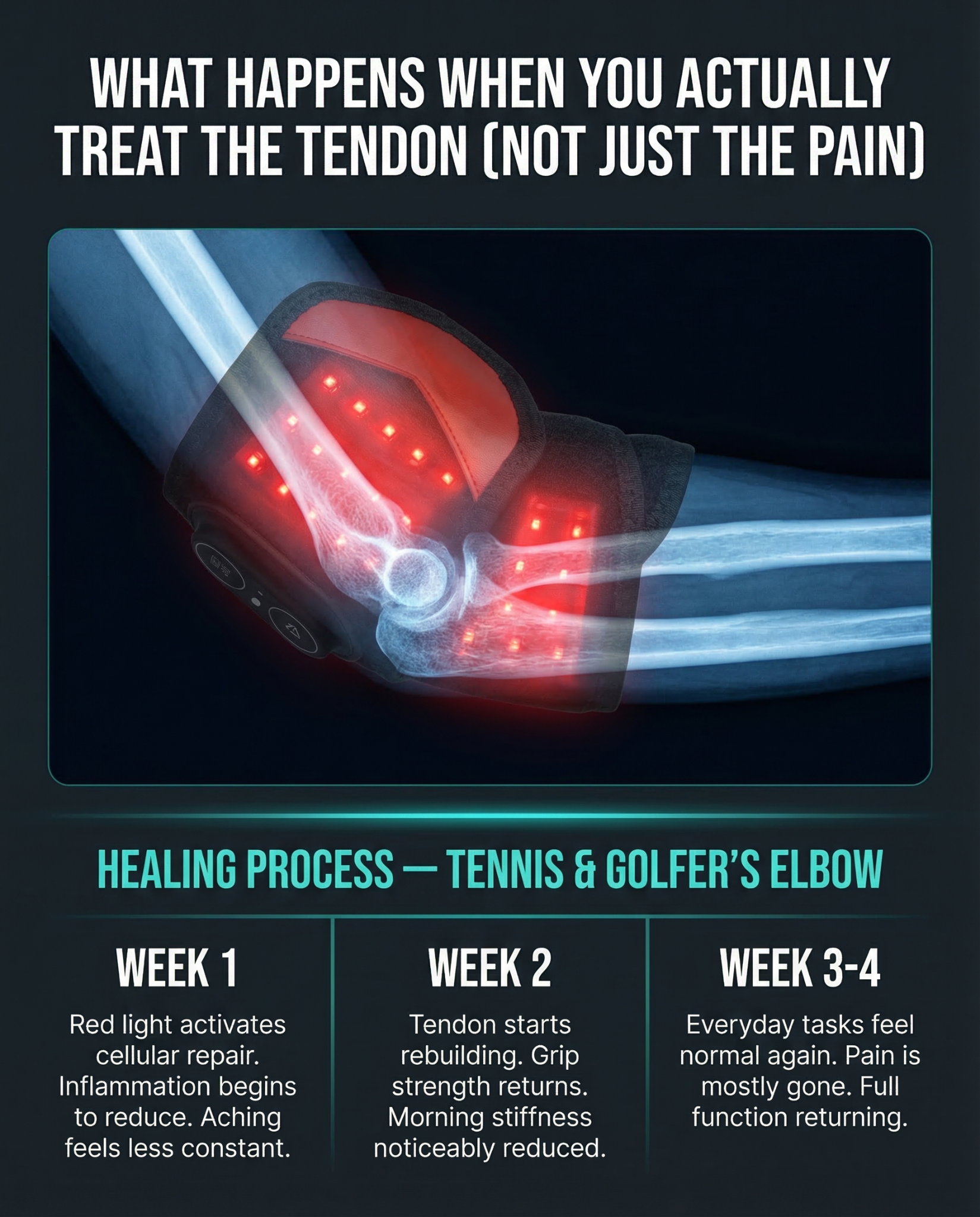 Sanamood Facebook ad: Real Elbow Relief Starts Here