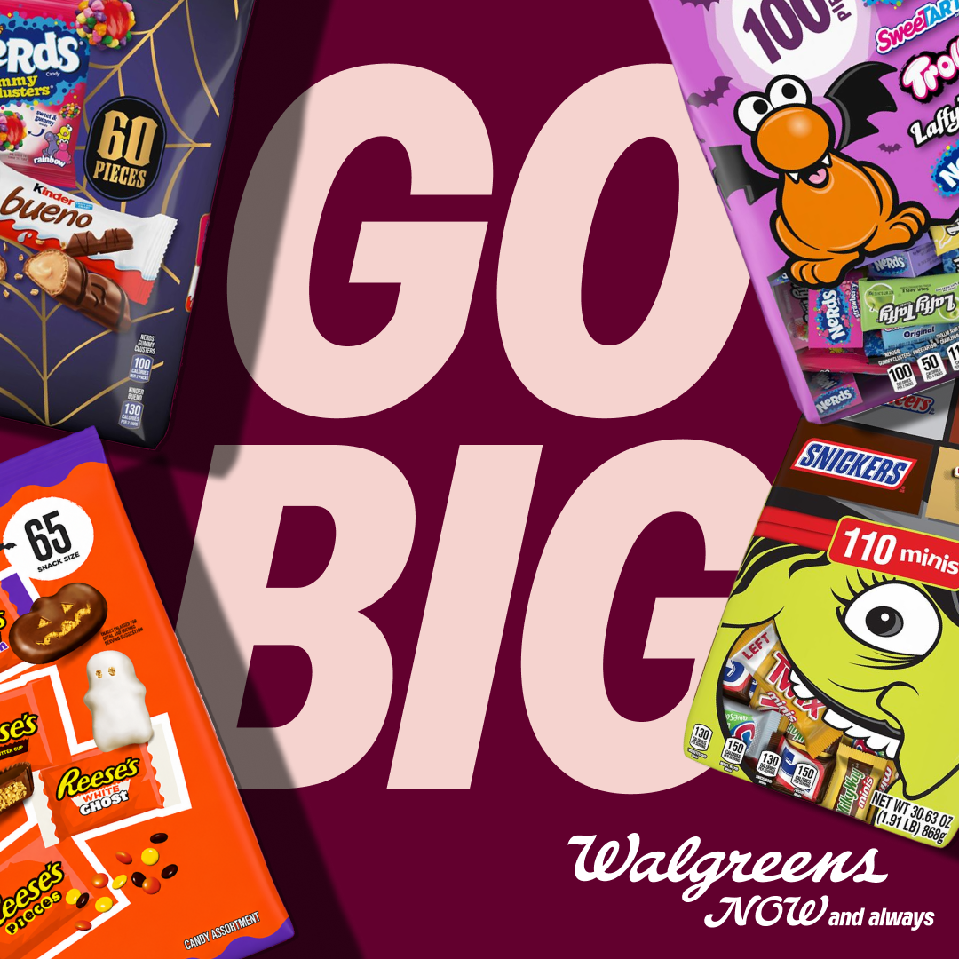 Walgreens Facebook ad: The bigger the bag, the better the Halloween.