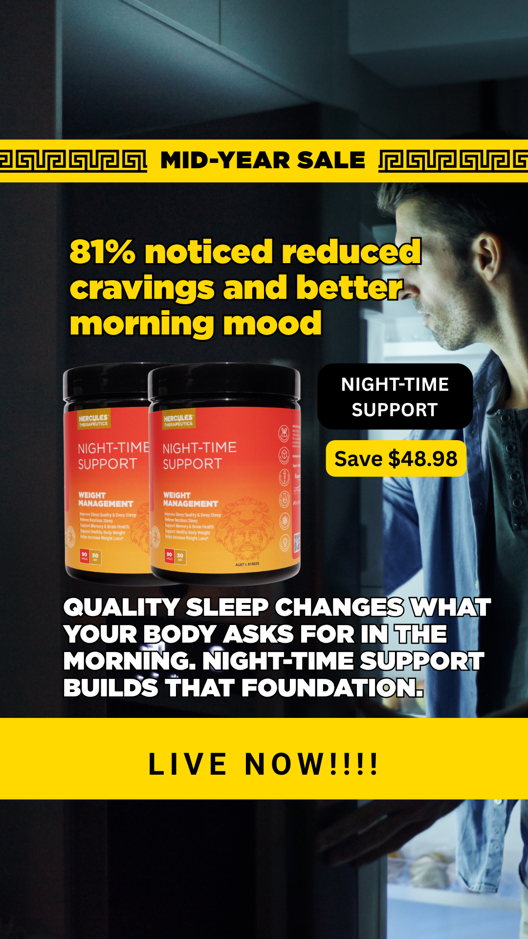 Hercules Supplements Aust Facebook ad